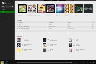 xbox music browser interface