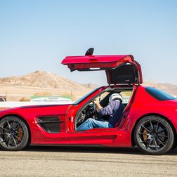 2014 Mercedes Benz SLS AMG Black Series back red side
