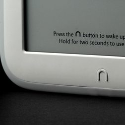 NOOK Glow bottom screen corner