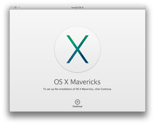 OS X Mavericks Installation Setup
