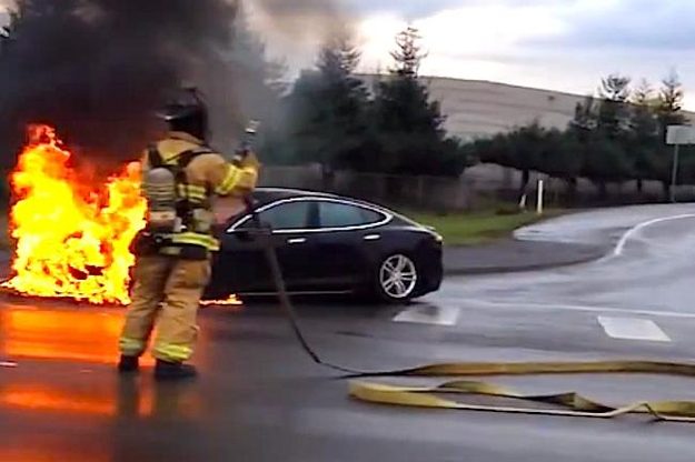 Tesla Model S fire