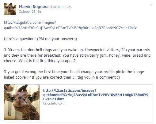 facebook giraffe riddle