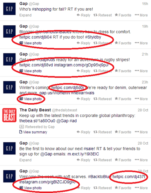 gap twitter