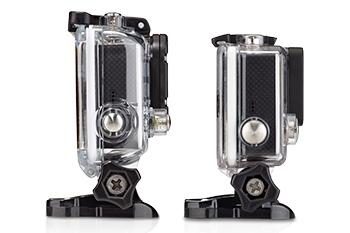 The new Hero3+ (right) is noticeably smaller than the previous generation (left).
