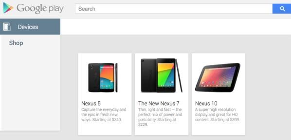nexus 5 google play