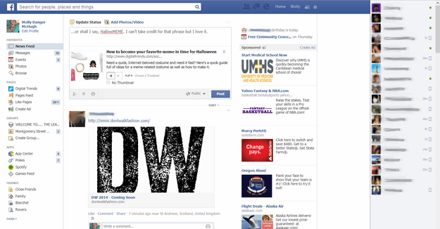 page without ticker