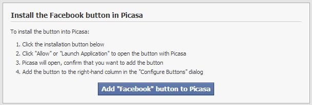 picasa uploader for facebook install