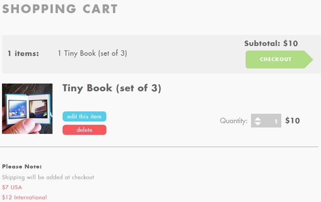 printstagram - cart