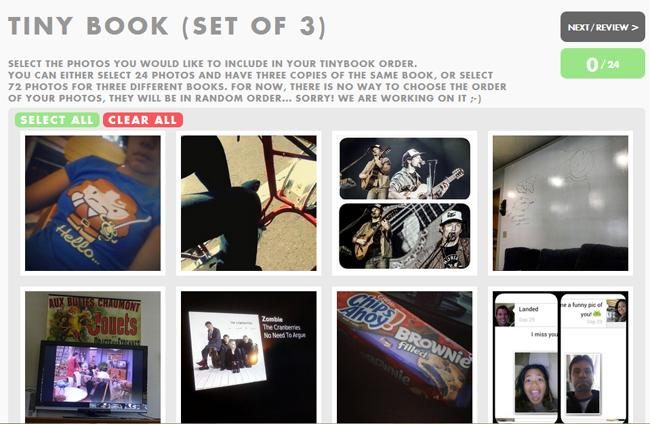 printstagram - tinybook feed