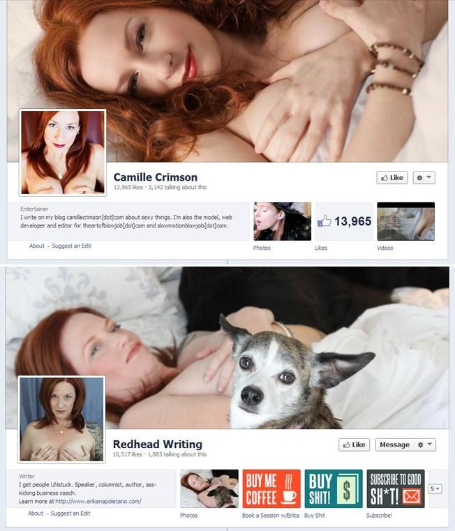 redhead writing and camille crimson
