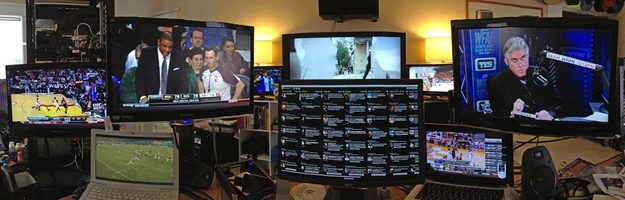 Tim Burke's whole computer setup, via Gizmodo