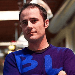 Former Twitter CEO Evan Williams wearing a blue shirt.