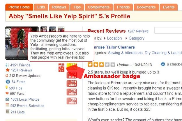 yelp ambassador badge