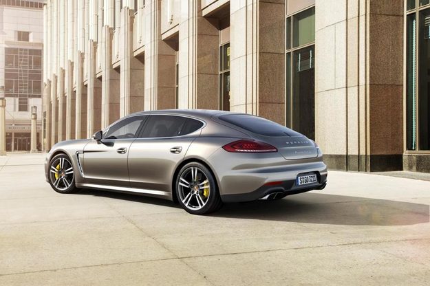 2014 Porsche Panamera Turbo S rear three quarter