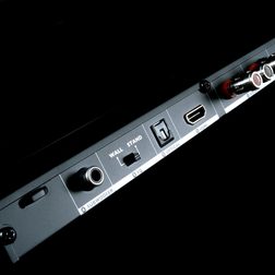 KEf V300 speakers rear jacks angle