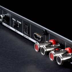 KEf V300 speakers rear jacks