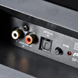 Back panel of Pioneer Soundbar SP SB23W showing ports.