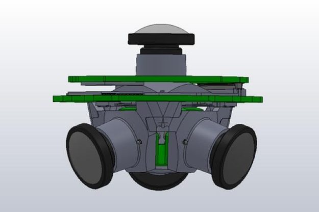 Tetrahedral placement of the cameras.