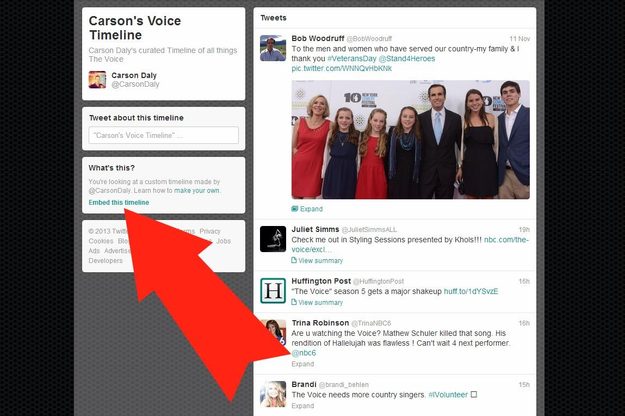 I can assure you, I am not Carson Daly - but I can embed his custom timeline.