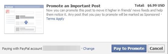 facebook promoted post cost