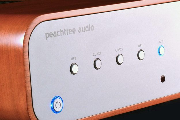 peachtree audio decco65 amplifier front controls angle