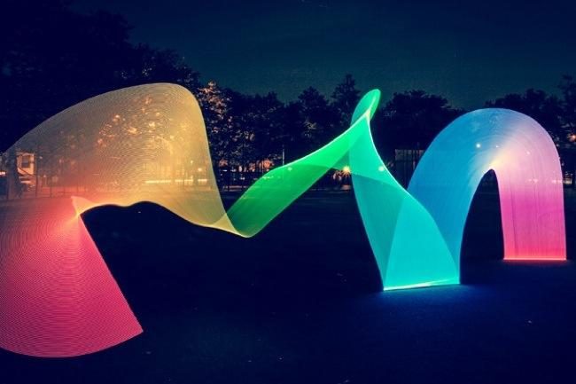 pixelstick turns volume light painting
