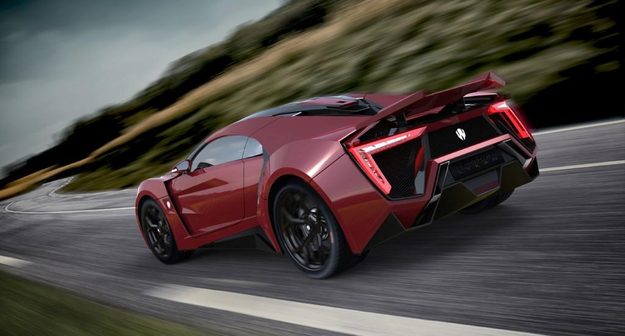W Motors Lykan Hypersport rear three quarter red