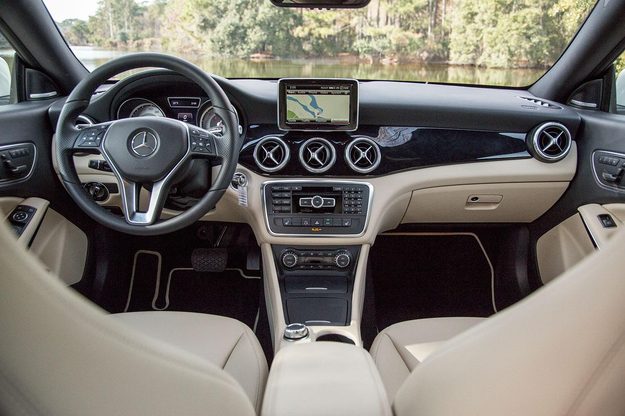 2014 Mercedes Benz CLA250 front interior from back