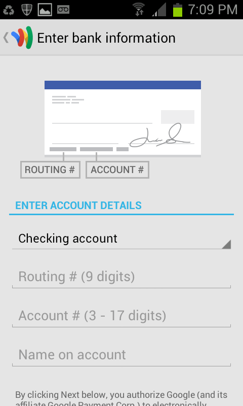 google wallet impressions checking