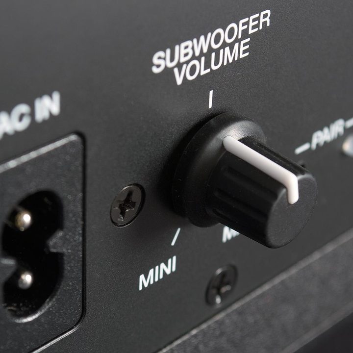 Denon DHT S514 review subwoofer volume knob