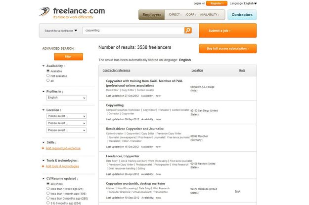 Freelance website