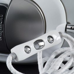 Klipsch Status headphones logo and remote