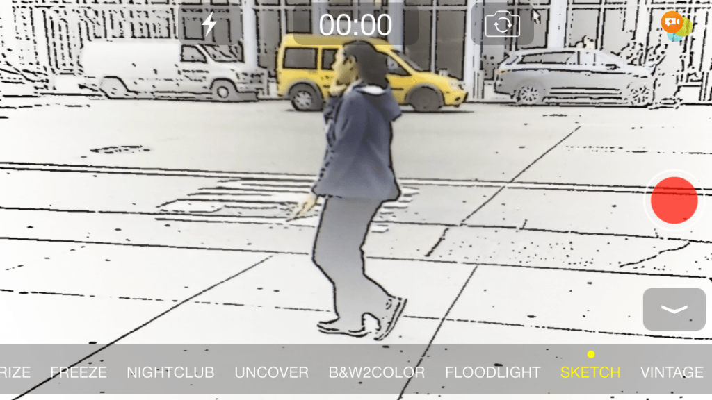 spotliter iphone applies fun effects filters videos recording sketcheffect nyctaxi 2