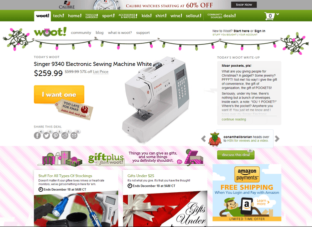 Woot Homepage