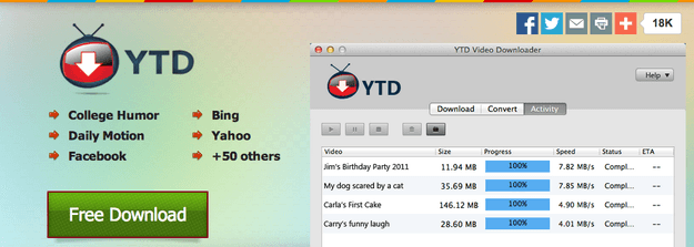 YTD Download Screen