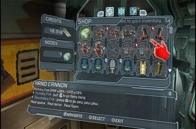 The hand cannon in Dead Space 2.