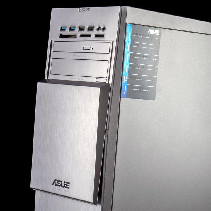 ASUS M70AD US003S review desktop front angle macro