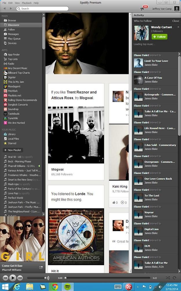 Lenovo ThinkPad 8 Screenshot Spotify