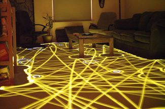 Long Exposure of a Roomba's path