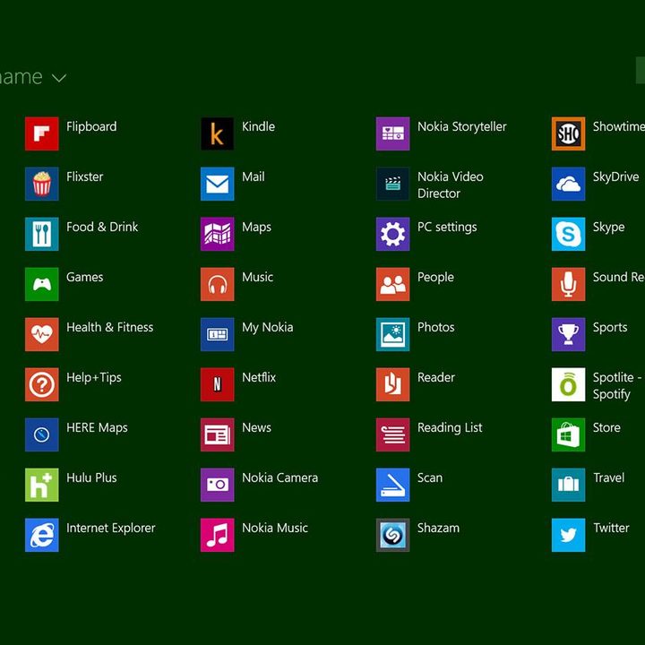 Nokia Lumia 2520 Screenshot apps