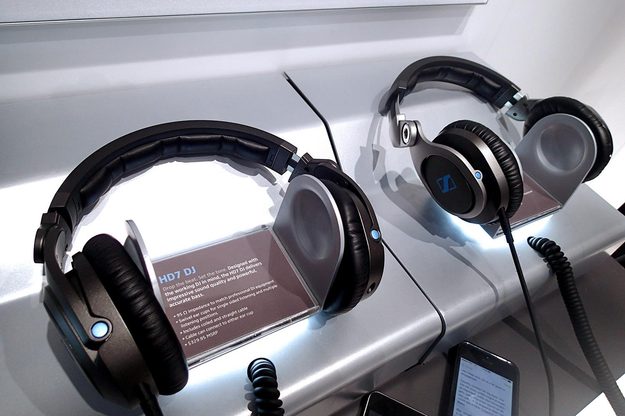 Sennheiser HD8 DJ headphones side by side