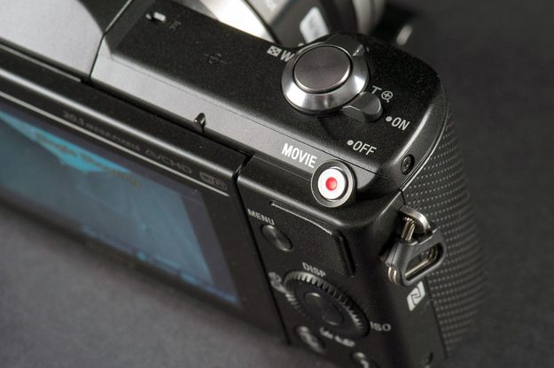 Sony Alpha A5000 movie button