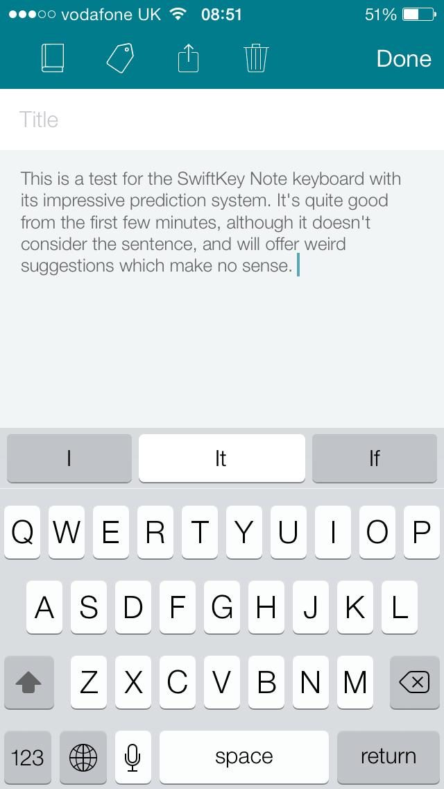 SwiftKey Note Test