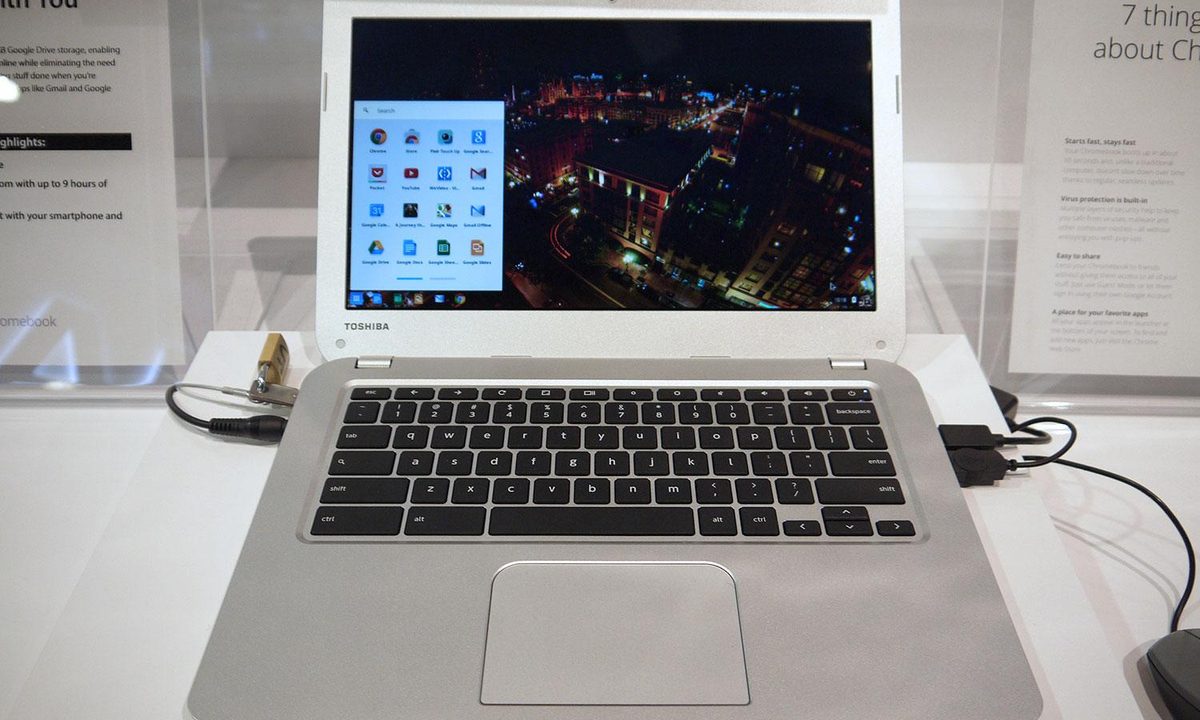 Toshiba Chromebook front open full