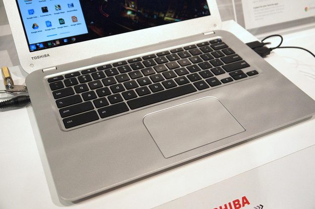 Toshiba Chromebook keyboard angle