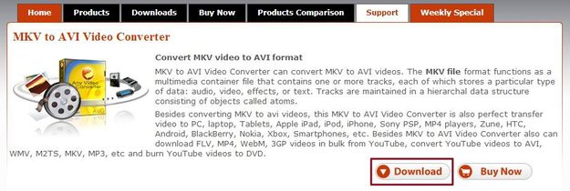 Any Video Converter Download Screen
