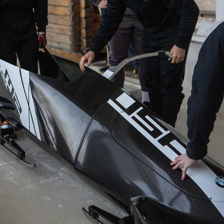 Steven Holcomb and Justin Olsen test BMWs second two_man bobsled prototype