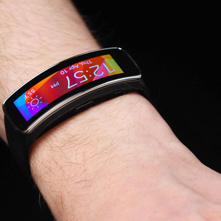 Gear Fit Watch on wrist