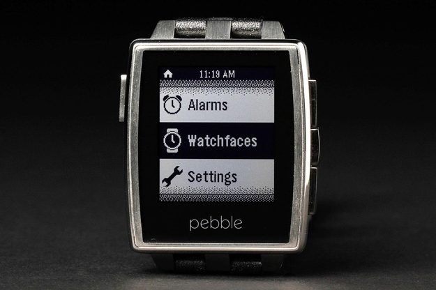 Pebble Steel Watch front screen 2