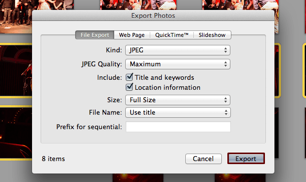 File Export Options